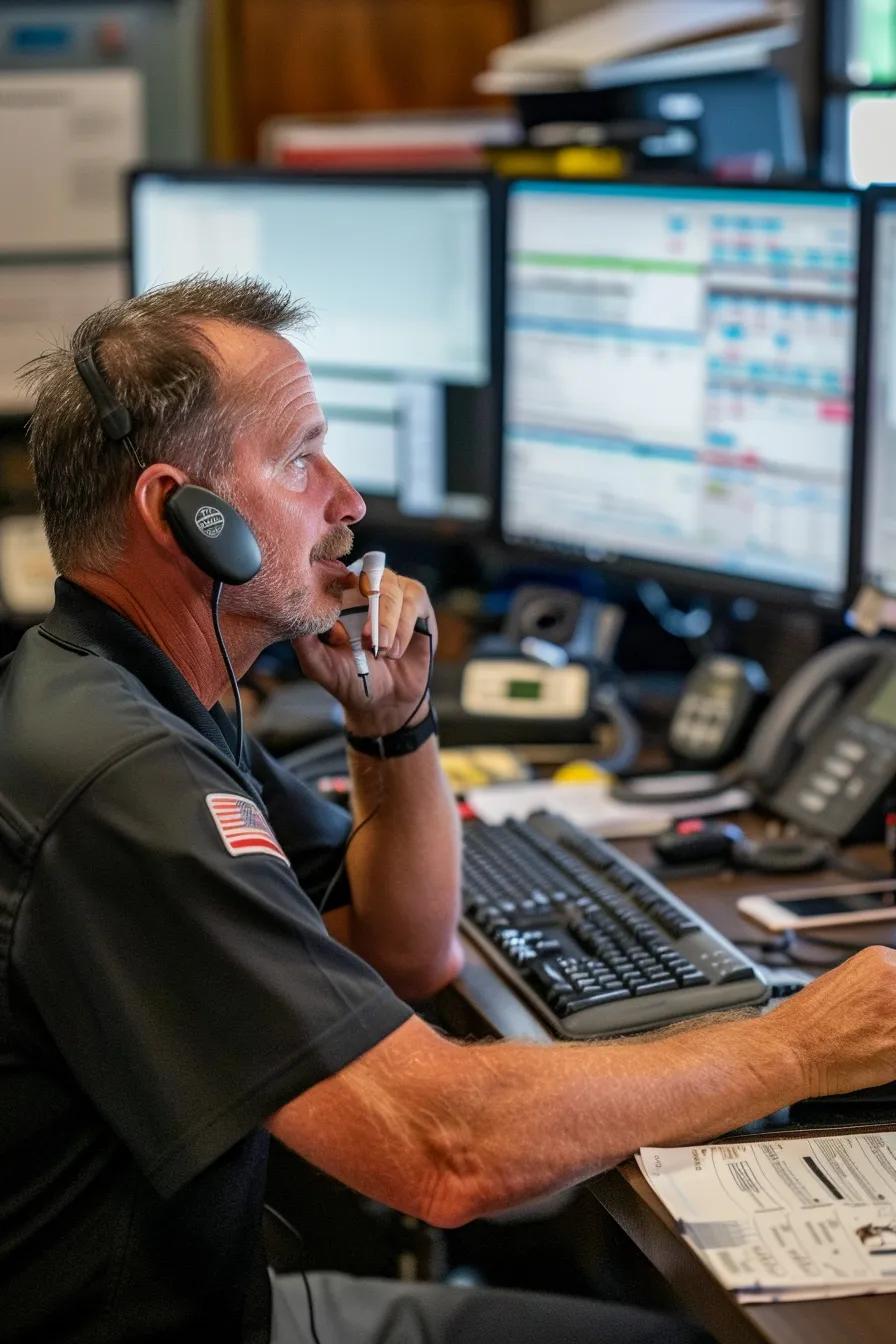 Dispatch team coordinating emergency plumbing calls to highlight fast local response