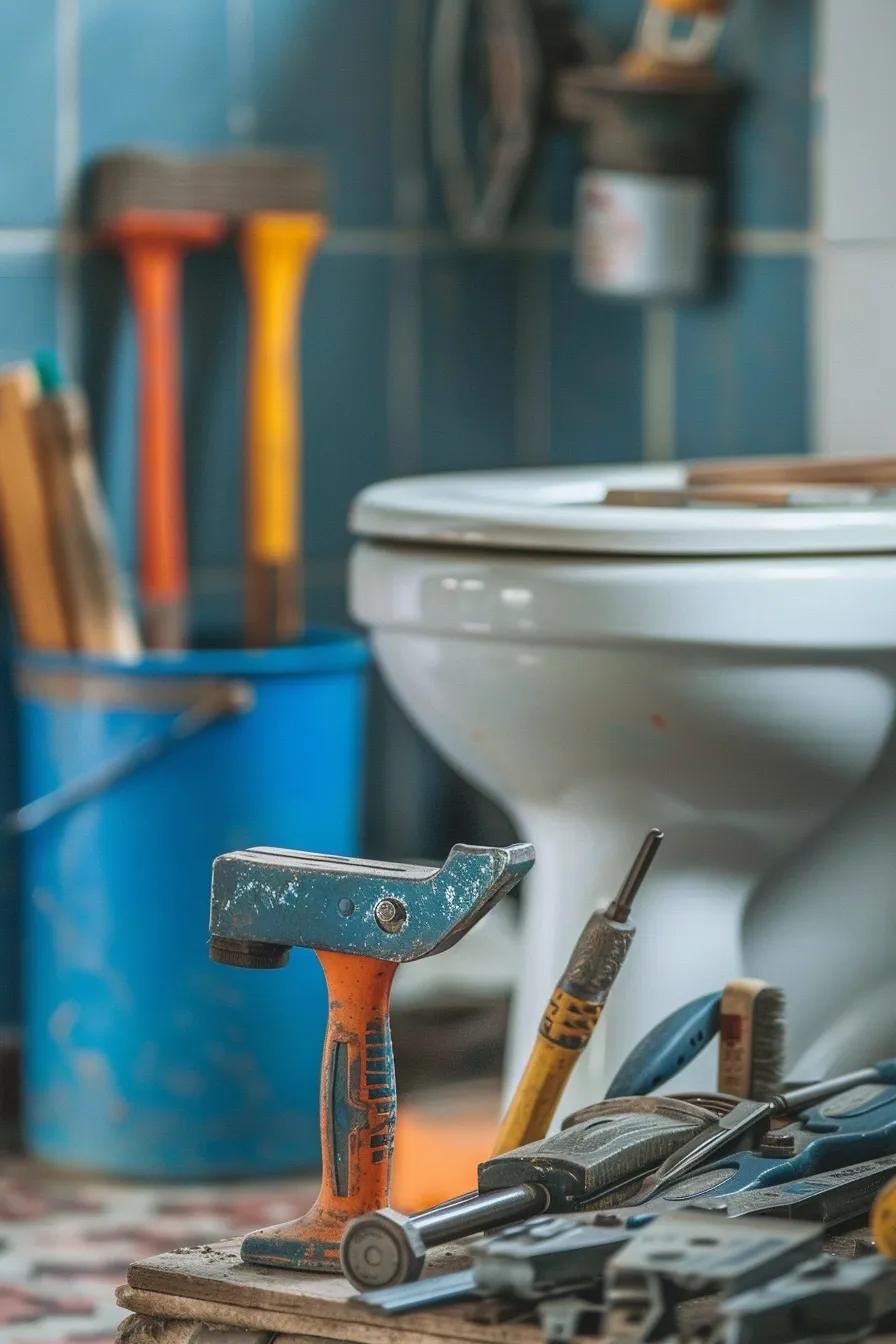 Estimate and plumbing tools showing common costs for emergency toilet repairs