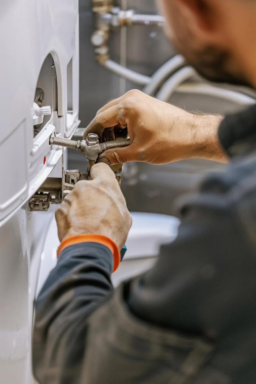 professional repairing a toilet, toilet services