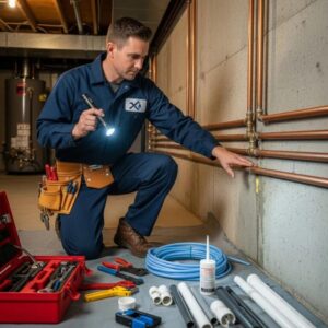 professional-plumber-inspecting-residential-pipes-for-damage-and-leaks